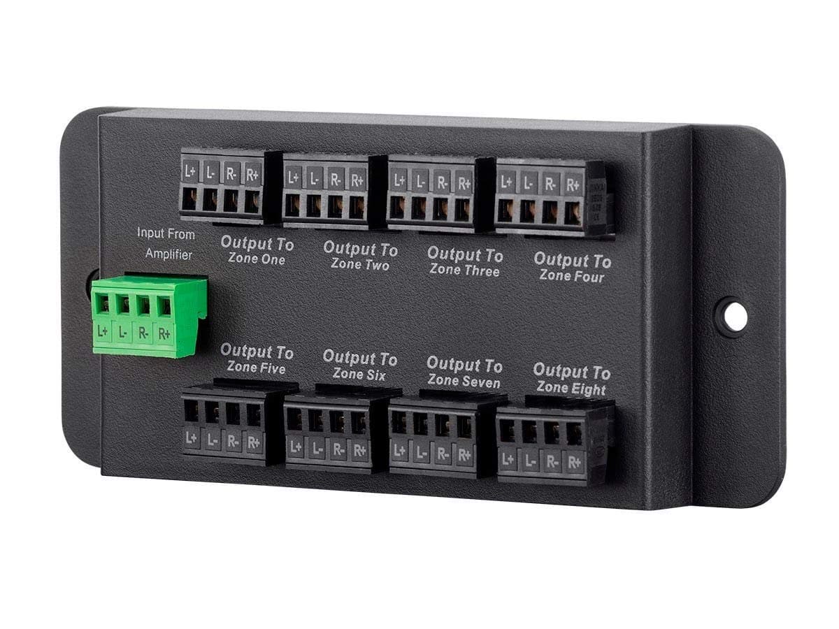 Monoprice 8 Zone Single Input Speaker Distribution Hub, Connect Up to 8 Pairs of Speakers to A Single Amplifier or Receiver