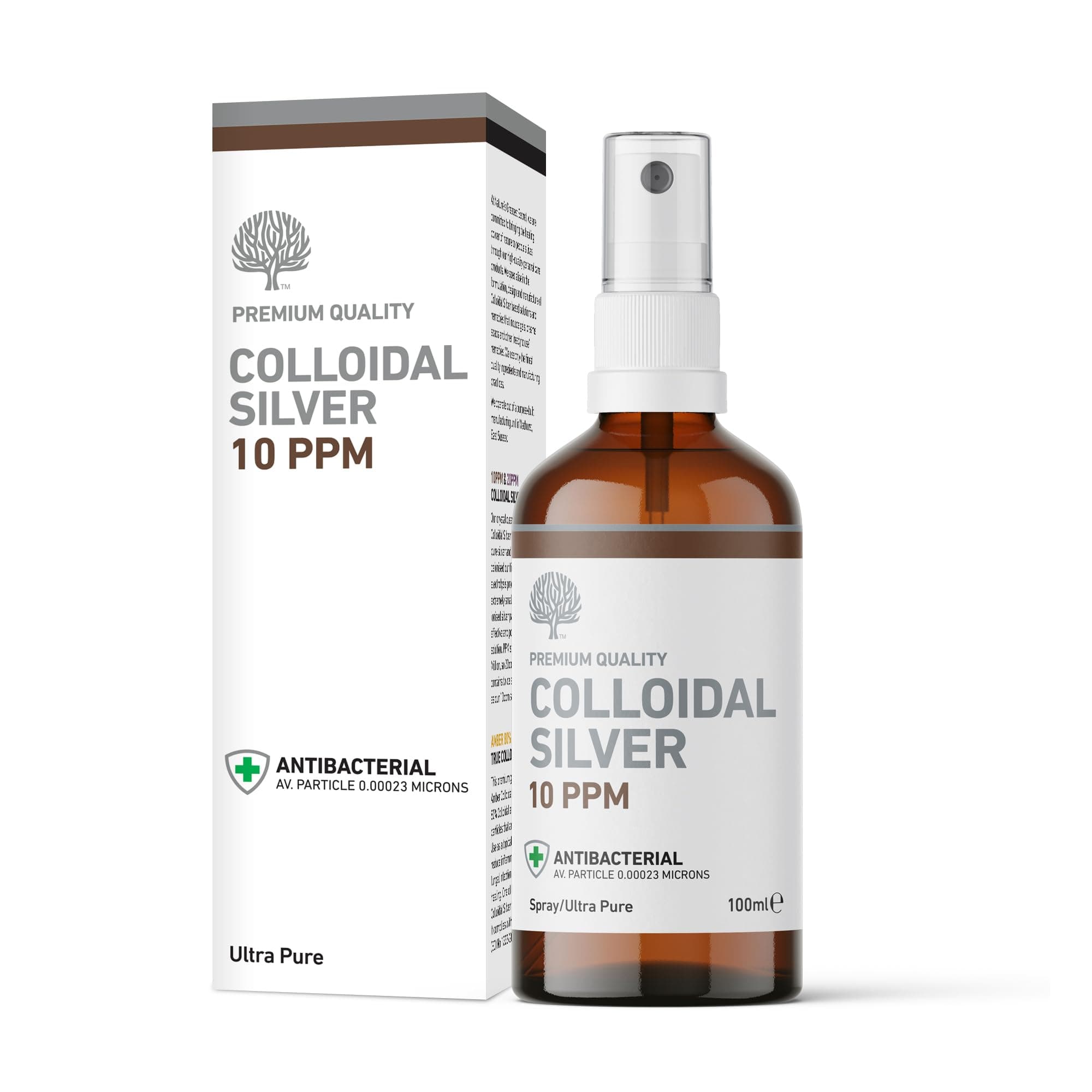 Nature's Greatest Secret Premium Quality Antibacterial 10ppm Colloidal Silver Spray 100ml