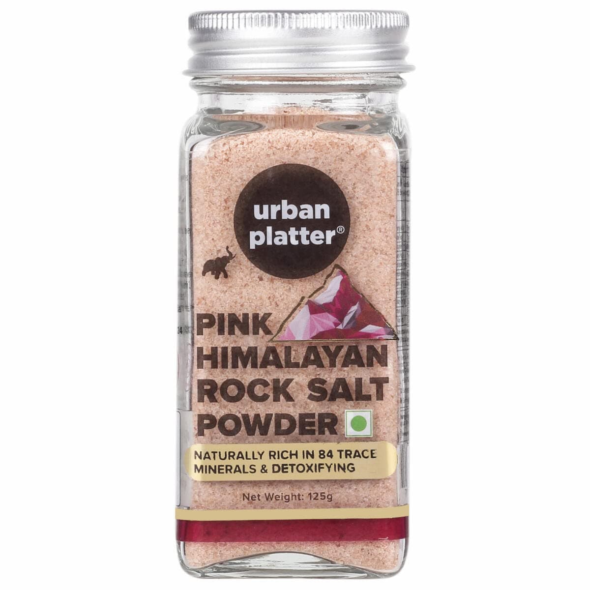 Urban Platter Pink Himalayan Rock Salt Powder, 125g (Unrefined | Natural | Additive Free)