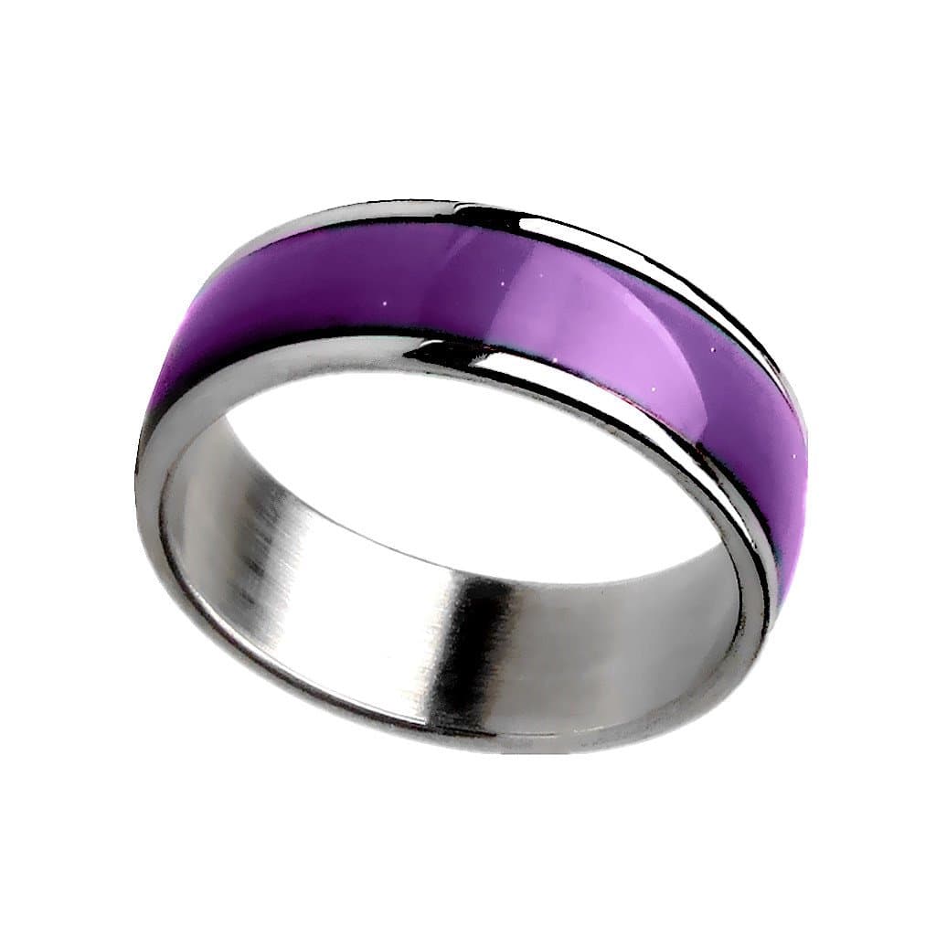 AcchenMood Rings Titanium Steel Changing Color Emotional Feeling Endless Rainbow with Box (7)
