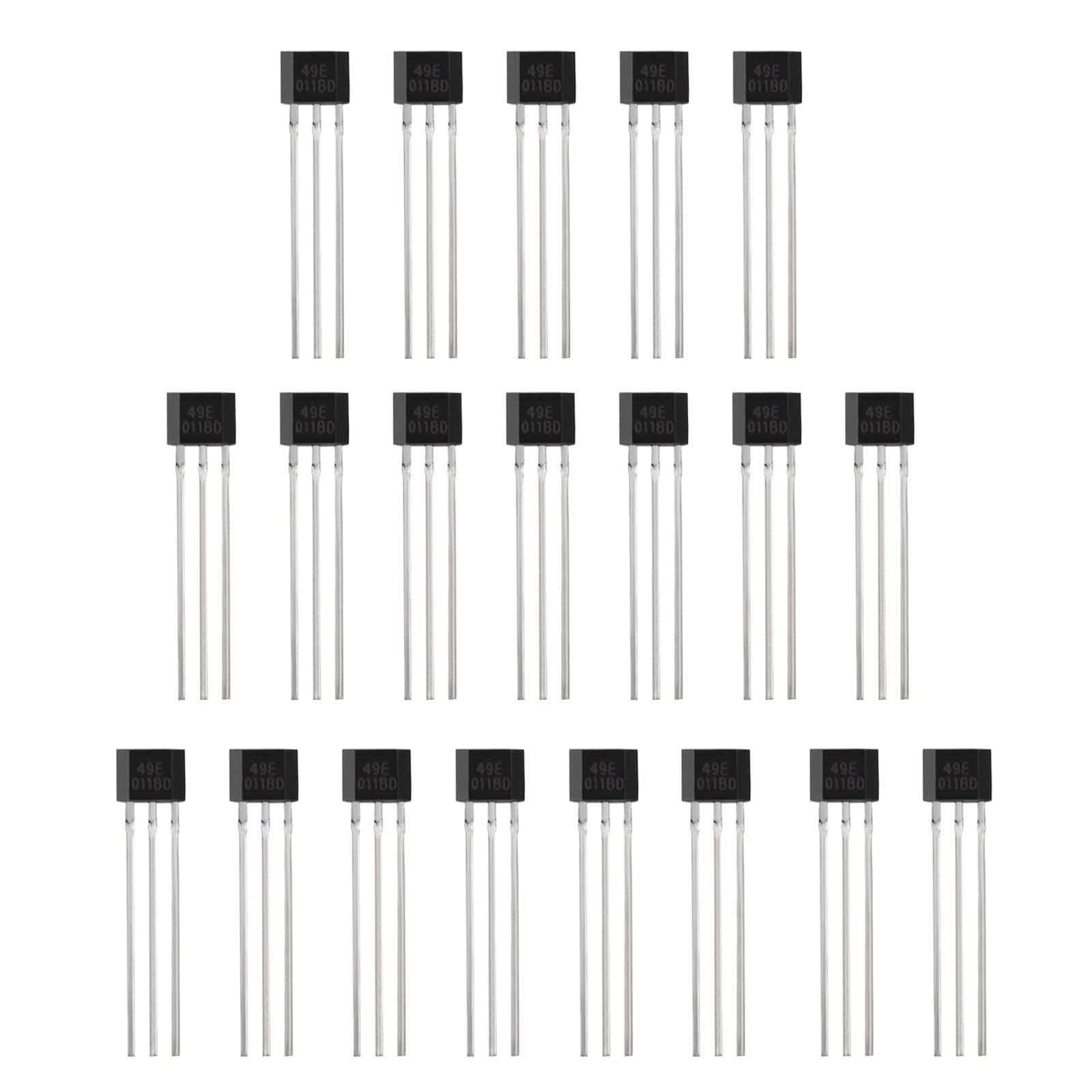 SING F LTD 20Pcs 49E OH49E SS49E Linear Hall Effect Sensors S49E TO-92 3 Pins Sensor Element Switch for Electric Vehicle Motor Repair