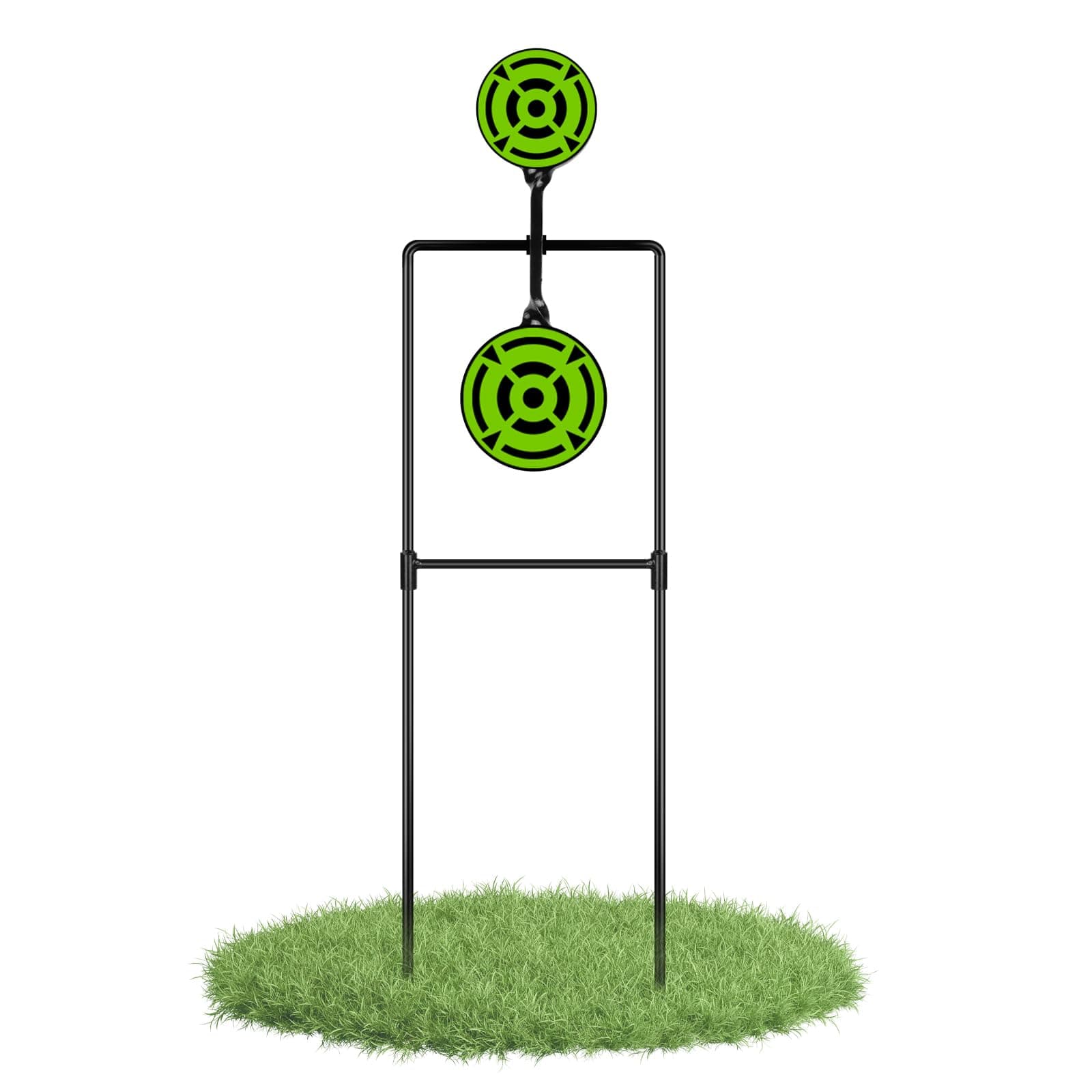 Ideagle Double Spinner Shooting Targets, 3/8" Thick Metal High Caliber Auto Reset Steel Target for Centerfire Handguns up to .44 Magnum