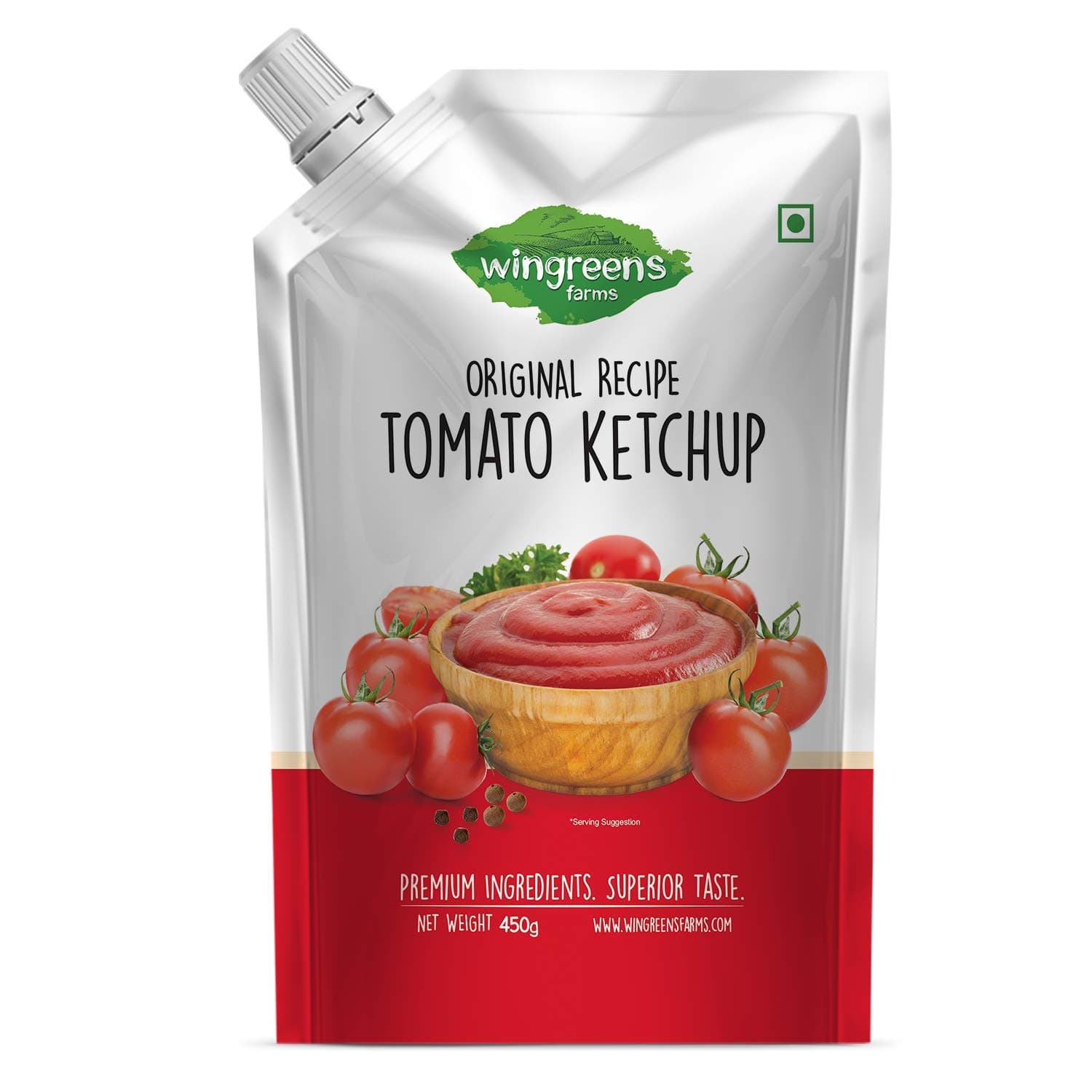 Wingreens Farms Tomato Ketchup, 450 g