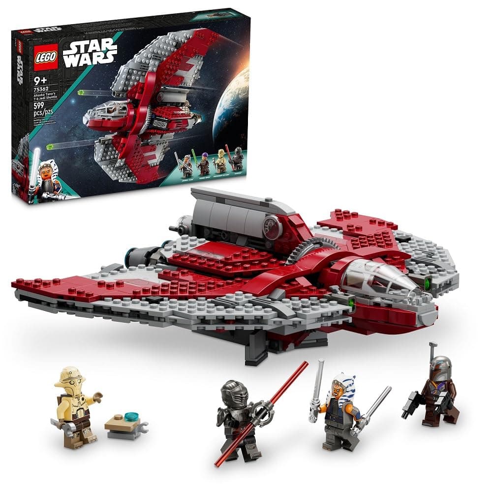 LEGO Star Wars Ahsoka Tano’s T-6 Jedi Shuttle 75362 Star Wars Playset Based on The Ahsoka TV Series, Show Inspired Building Toy for Ahsoka Fans Featuring a Buildable Starship and 4 Star Wars Figures