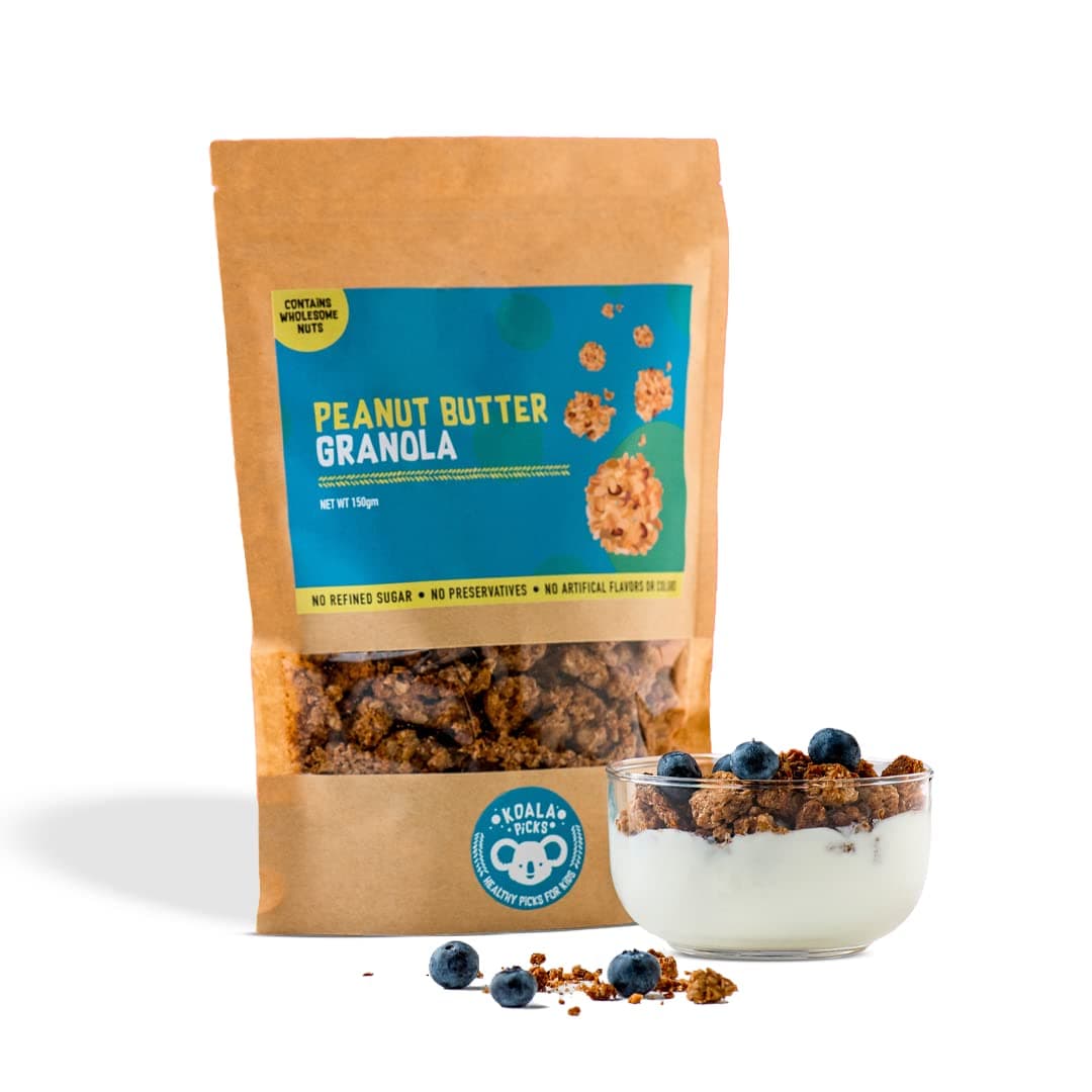 Koala Picks Peanut Granola - 300g, Nutritious Breakfast Cereal, No Refined Sugar, No Preservatives, No Artificial Flavors, Healthy & Tasty Snack Option