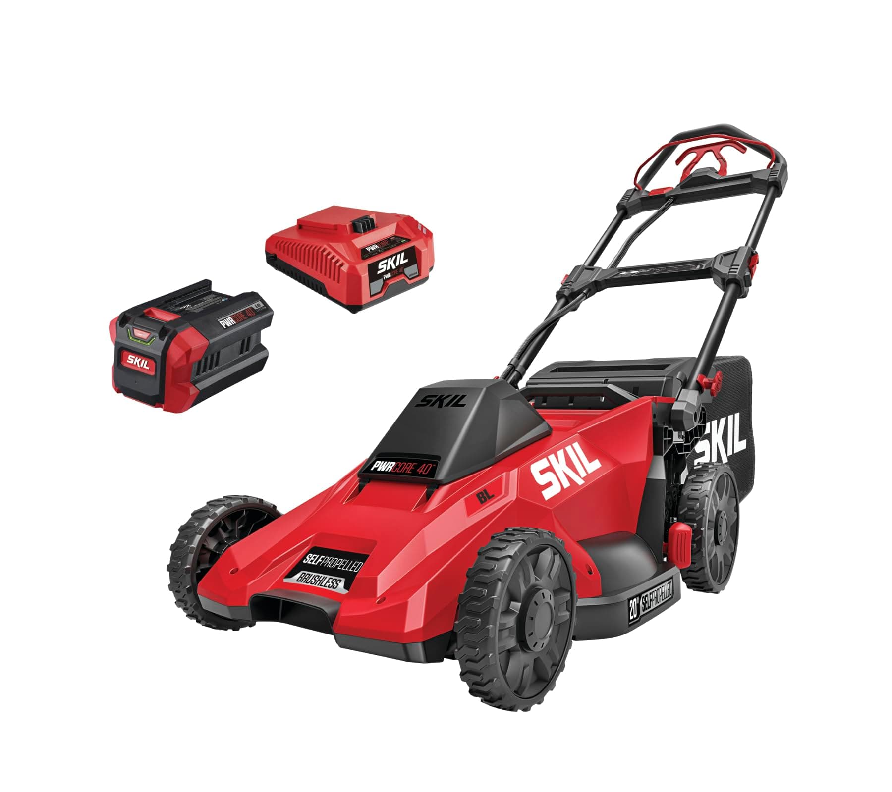 PWR CORE 40 Brushless 40V 20-Inch Self-Propelled Mower Kit, Includes 6.0Ah Battery and Auto PWR JUMP Charger - SM4910C-11