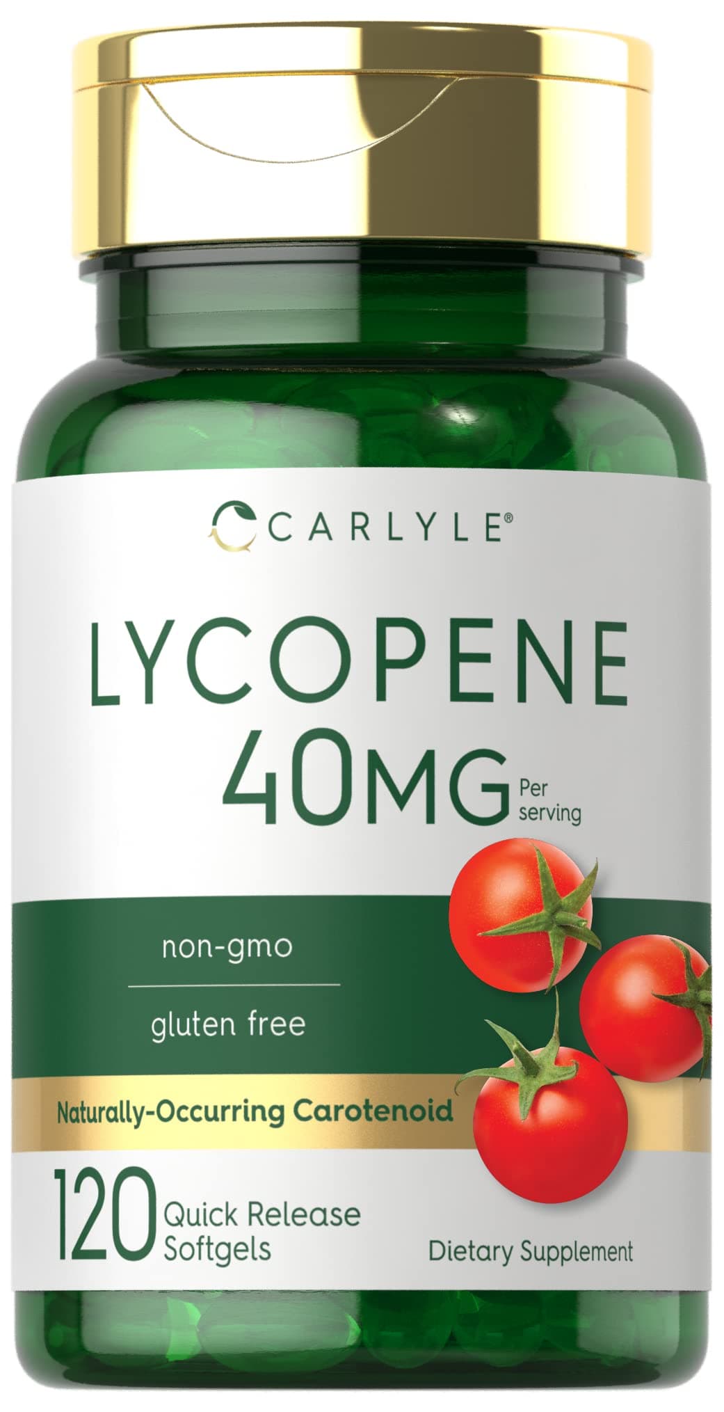 Lycopene 40mg | 120 Softgels | Naturally-Occurring Carotenoid | Non-GMO & Gluten Free Supplement