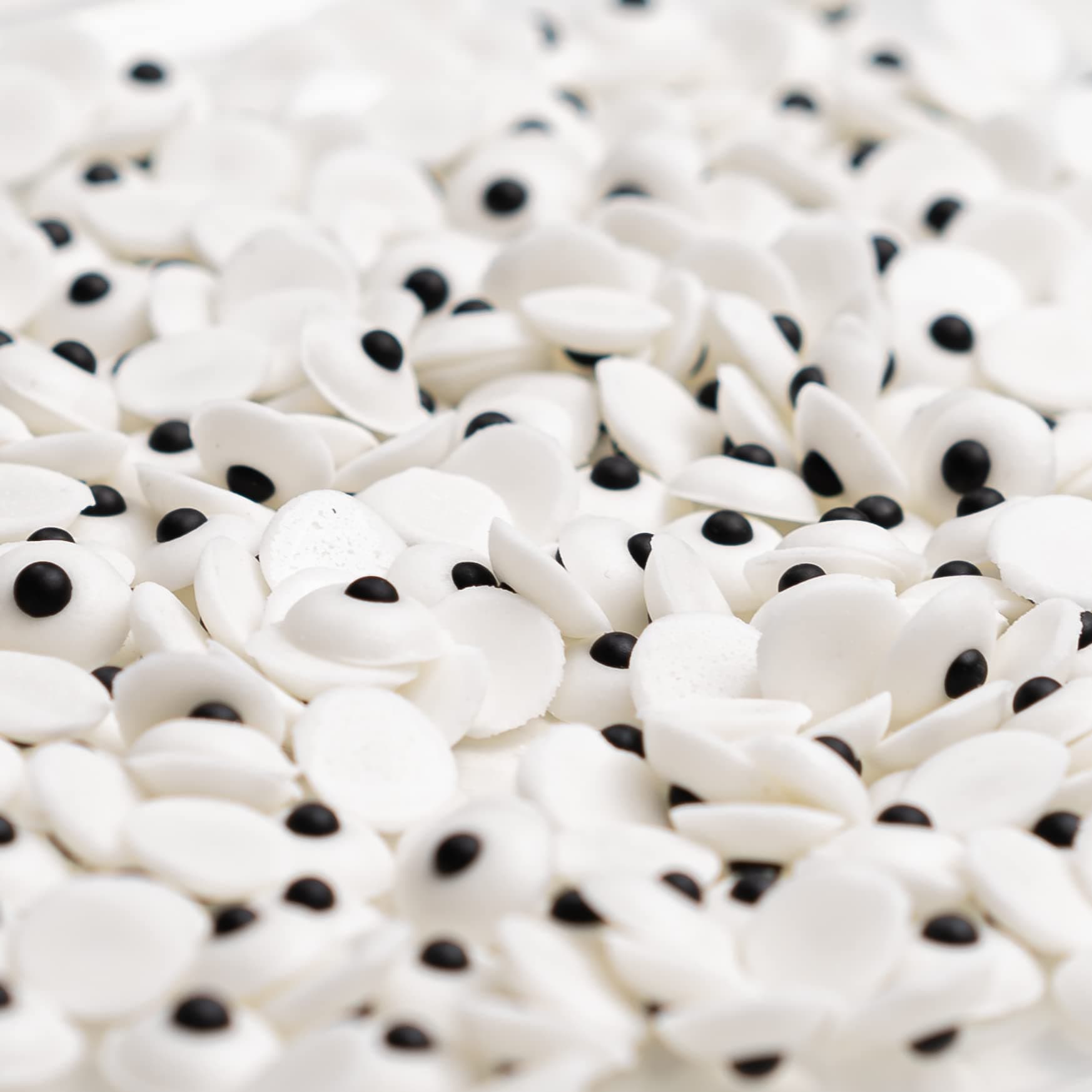 Sugar Piping Eyes Edible cake cupcake topper decorations 24 Pack