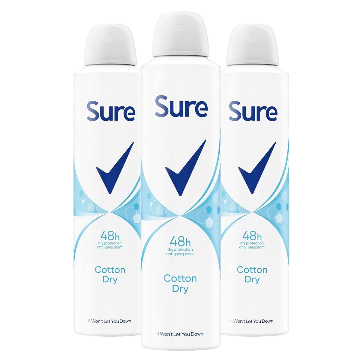 Sure Cotton Dry Anti-Perspirant For Women 250ml - Pack of 3
