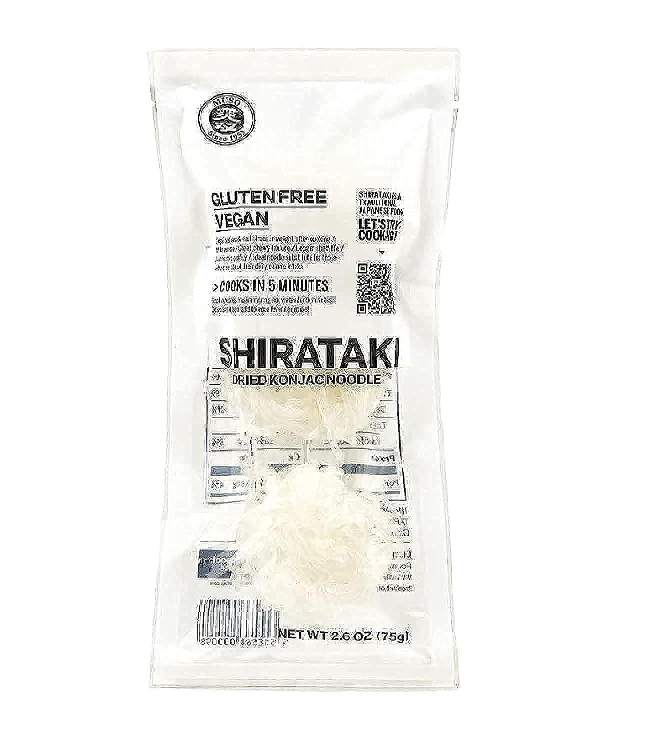 Dried Shirataki Noodles, Gluten Free, Vegan, 75g