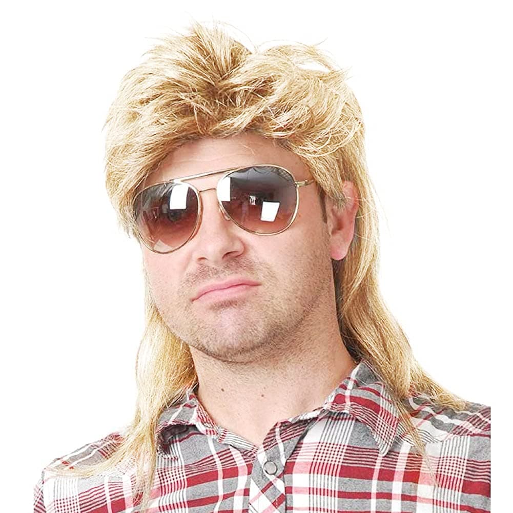 Kaneles (Light Blonde) - Mullet Wigs for Men 80s Costumes Fancy Party Accessory Cosplay Wig (Light Blonde)