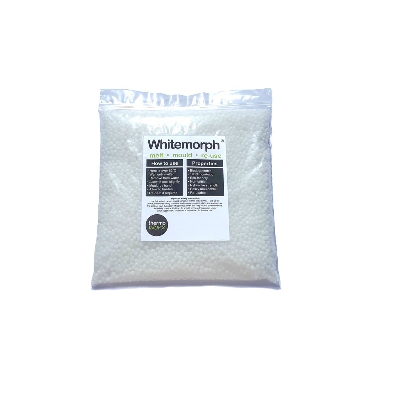 Thermoworx Whitemorph bioplastic 8.8oz. Reusable Hand mouldable thermoplastic.