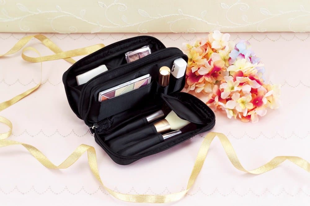 Cosmetic Multi Pouch Bag Black