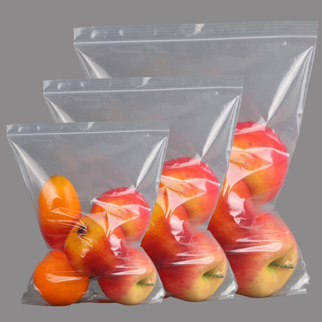 Resealable Zip Lock Bags – Clear Plastic Poly Bags with Seal Strip | Food Grade | 100 Pack (2"x3")