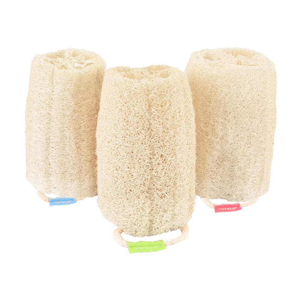 Natural Loofah Sponge - Exfoliating Body Scrubber for Shower Scrubbing, Organic Luffa Sponges, Egyptian Real Loofa, Bath Shower Puff for Bathing, Spa, Massaging Daily Skin Cleansing Care