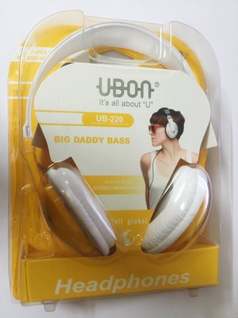 Ubon UB-220 Super Bass Stereo Headphone (White)