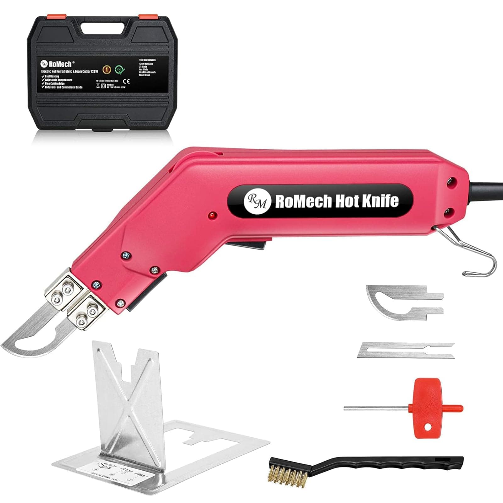 Fabric Cutter Rope Cutter - Pro Electric Hot Knife (100W) - Foam Styrofoam Cutting Tool Kit- with Blades & Accessories