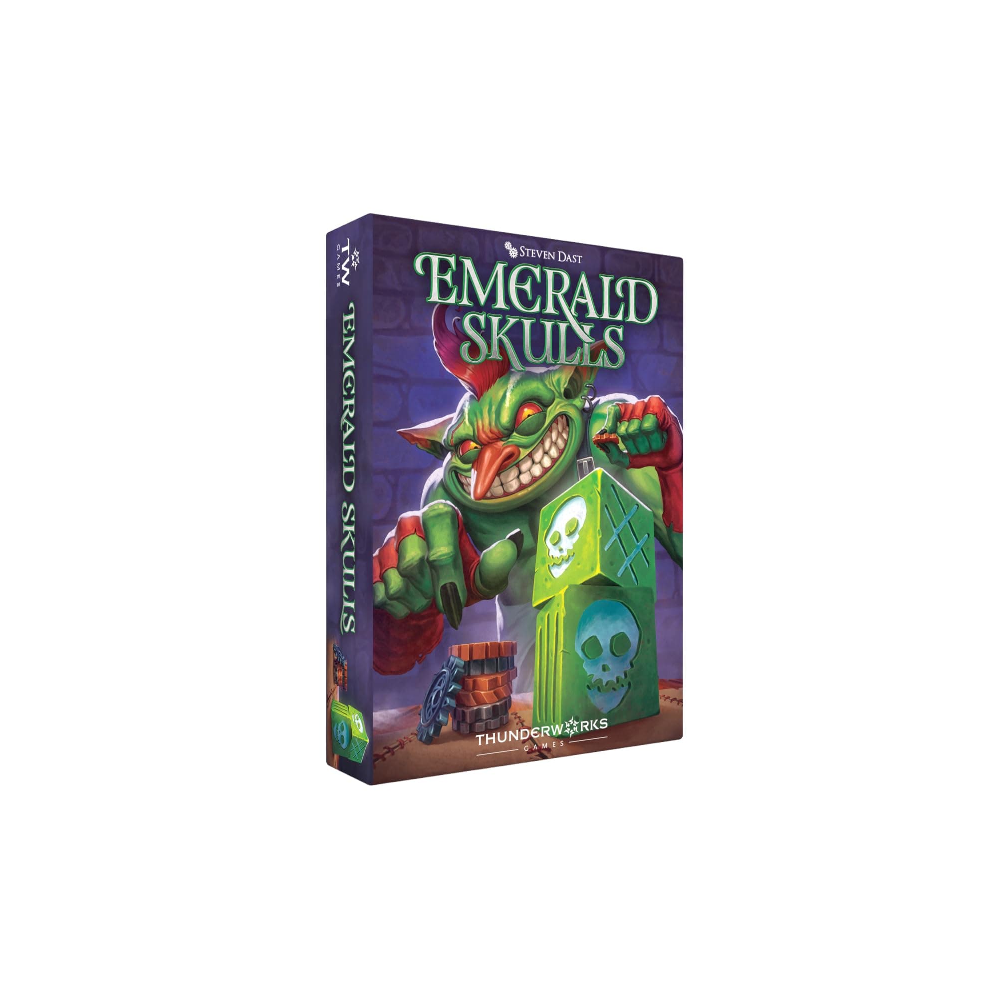 Thunderworks Games - Emerald Skulls | Dice Game with Real-time Betting | Push Your Luck Strategy Board Game | Fast Action Casino-style Group Play | Family Game for 1-6 Players, Ages 14+, 30-45 Minutes