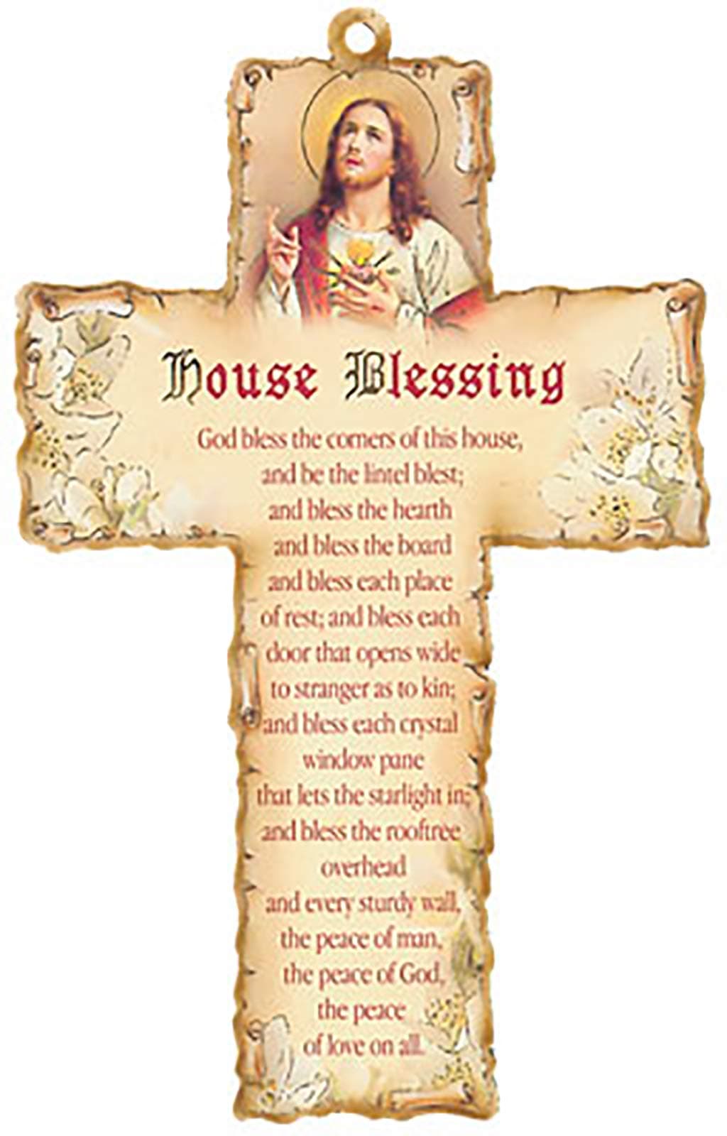 Pavally® HOUSE BLESSING WOOD CROSS wooden 6" Hanging Wall Crucifix Prayer Verse Christian Religious Gift