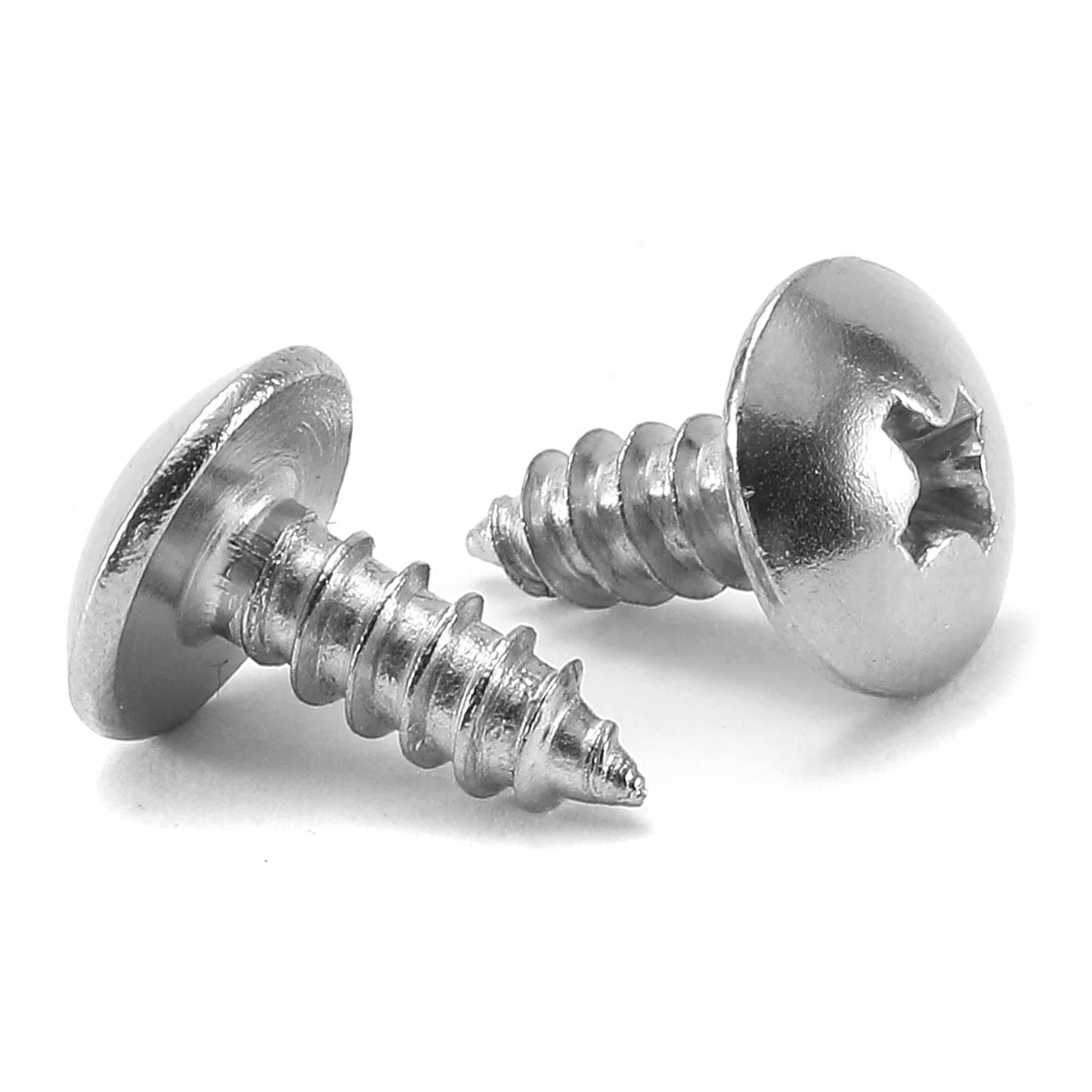 #6 x 1/2" Wood Screw 100Pcs Truss Head Phillips 18-8 (304) Stainless Steel Fast Self Tapping Screws by SG TZH