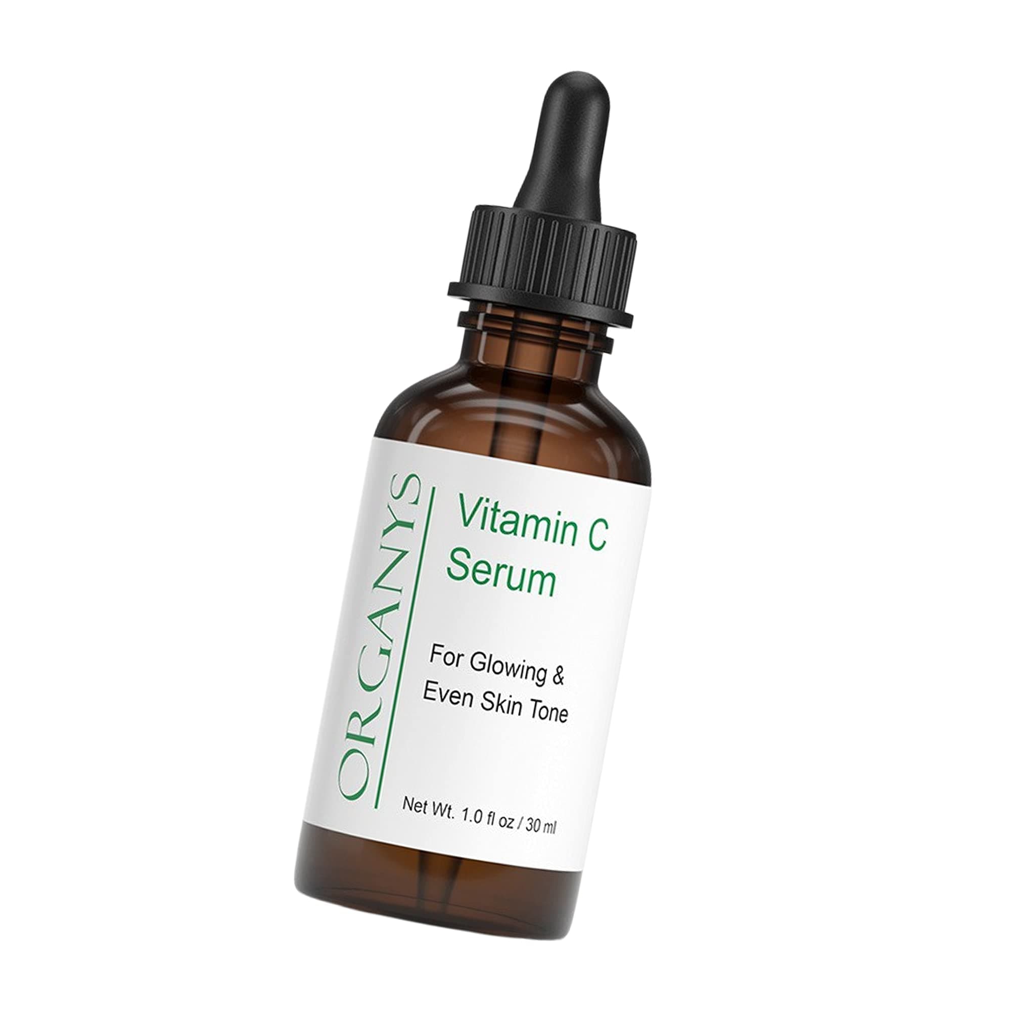 Organys Vitamin C, Facial Serum With L-ascorbic Acid. It Smooths Wrinkles Lines Dark Spots. Anti Aging. Stabilized. For Face Eyes Pores & Acne Scars