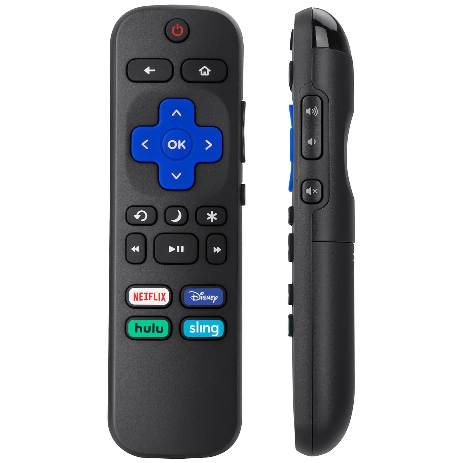 Replacement for Roku Smart TV Remote Control, Compatible for TCL Roku/Hisense Roku/Onn Roku/Westinghouse Roku/Insignia Roku TVs【Only for Roku TV】