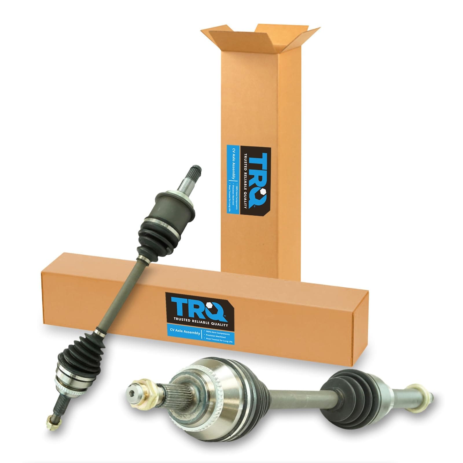 TRQ Front Driver and Passenger Side CV Axle Assembly Set 2 Piece Compatible with 2004-2010 Toyota Sienna FWD