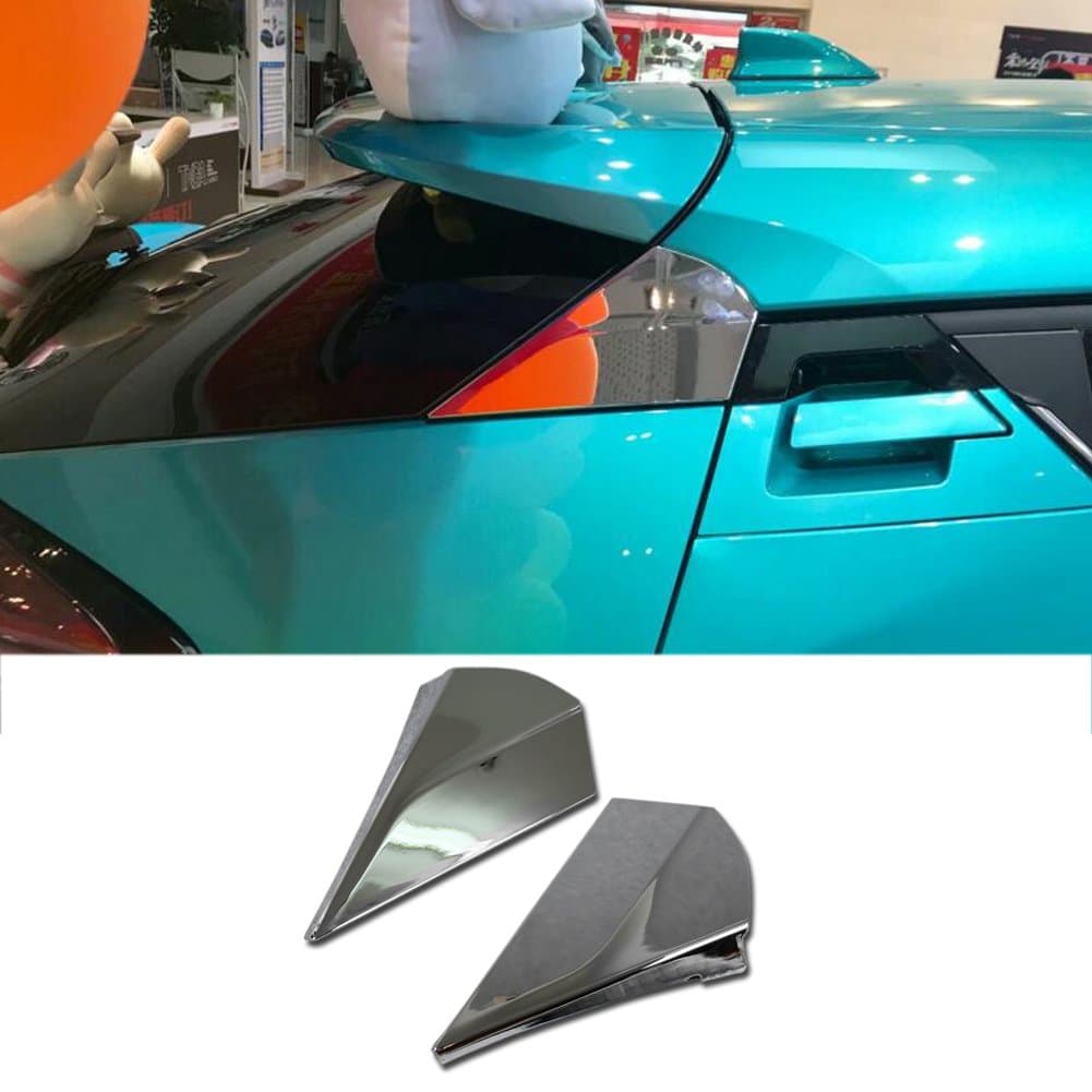 Rqing for Toyota C-HR CHR 2017 2018 2019 2020 2021 2022 Chrome Rear Spoiler Wing Side Beveled Window Cover Trims