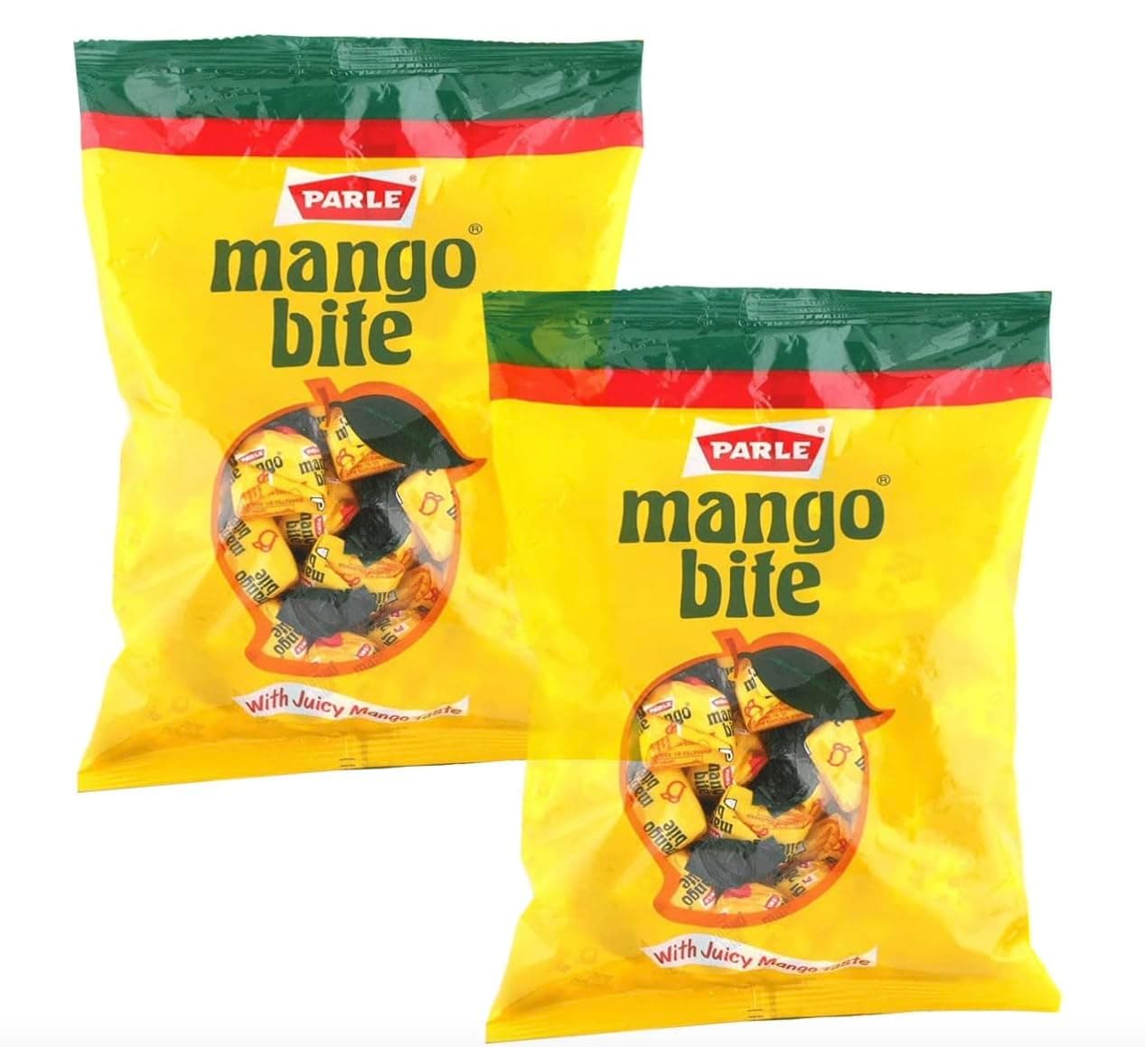 Parle Mango Bite 333g (Pack of 2) Mango Flavored Candy With Juicy Mango Taste Mango Toffee Easy To Carry Anywhere