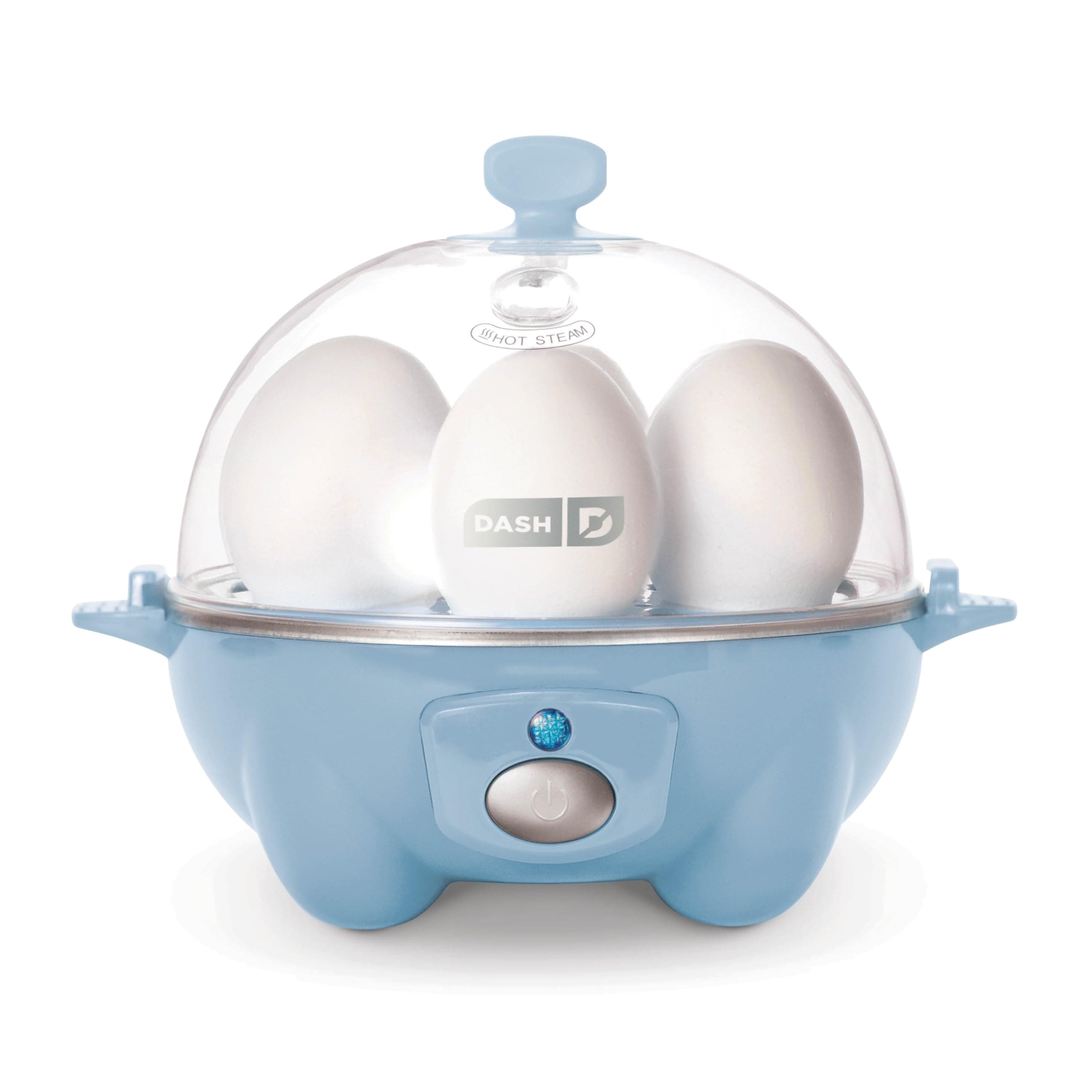Dash Rapid Egg Cooker - Boiler, Poacher & Steamer - Includes Measuring & Recipe Guide - Dishwasher Safe - Holds 7 Eggs, Dream Blue