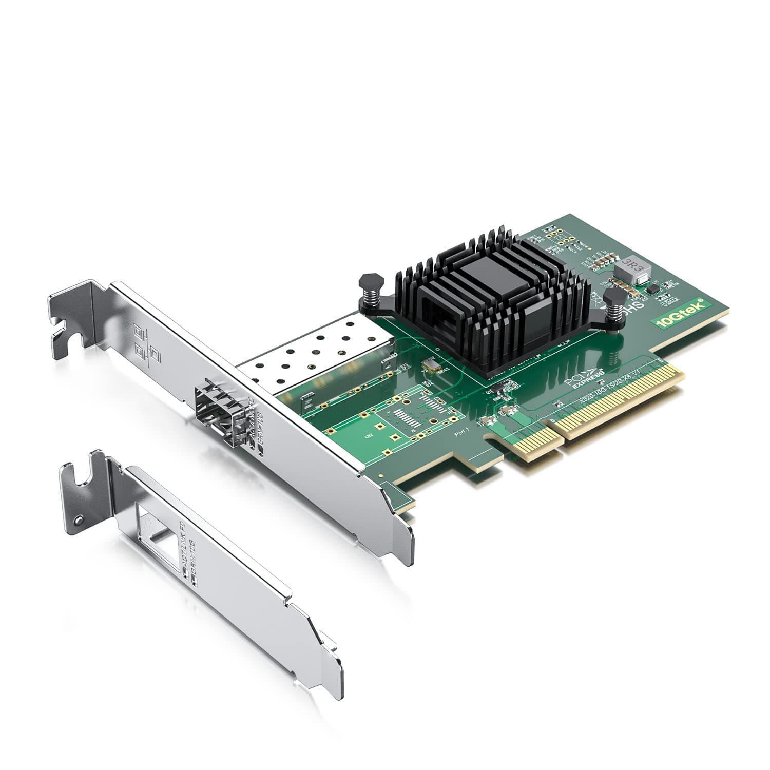 10Gb PCI-E NIC Network Card, Single SFP+ Port, with Intel 82599EN Controller, Ethernet LAN Adapter Support Windows Server/Linux/VMware, Compare to Intel X520-DA1(E10G42BTDA)