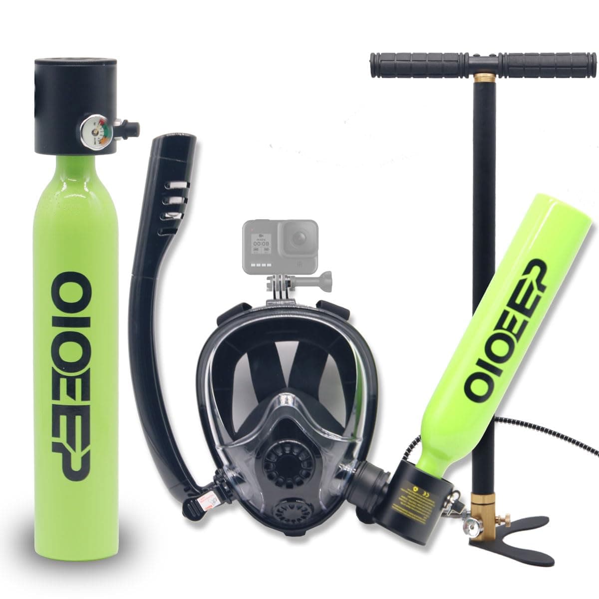 Mini Scuba Diving Tank with Sub-Mask, 0.5L Dive Portable Lungs Kit,Underwater Breathing System for Family, Party and Trip Perfect Professional Diving Packages