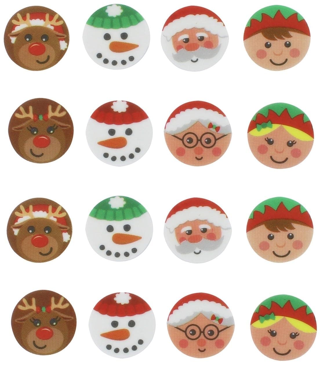 Edible Christmas Cake Cupcake Sugarette Decorations 30 mm x16