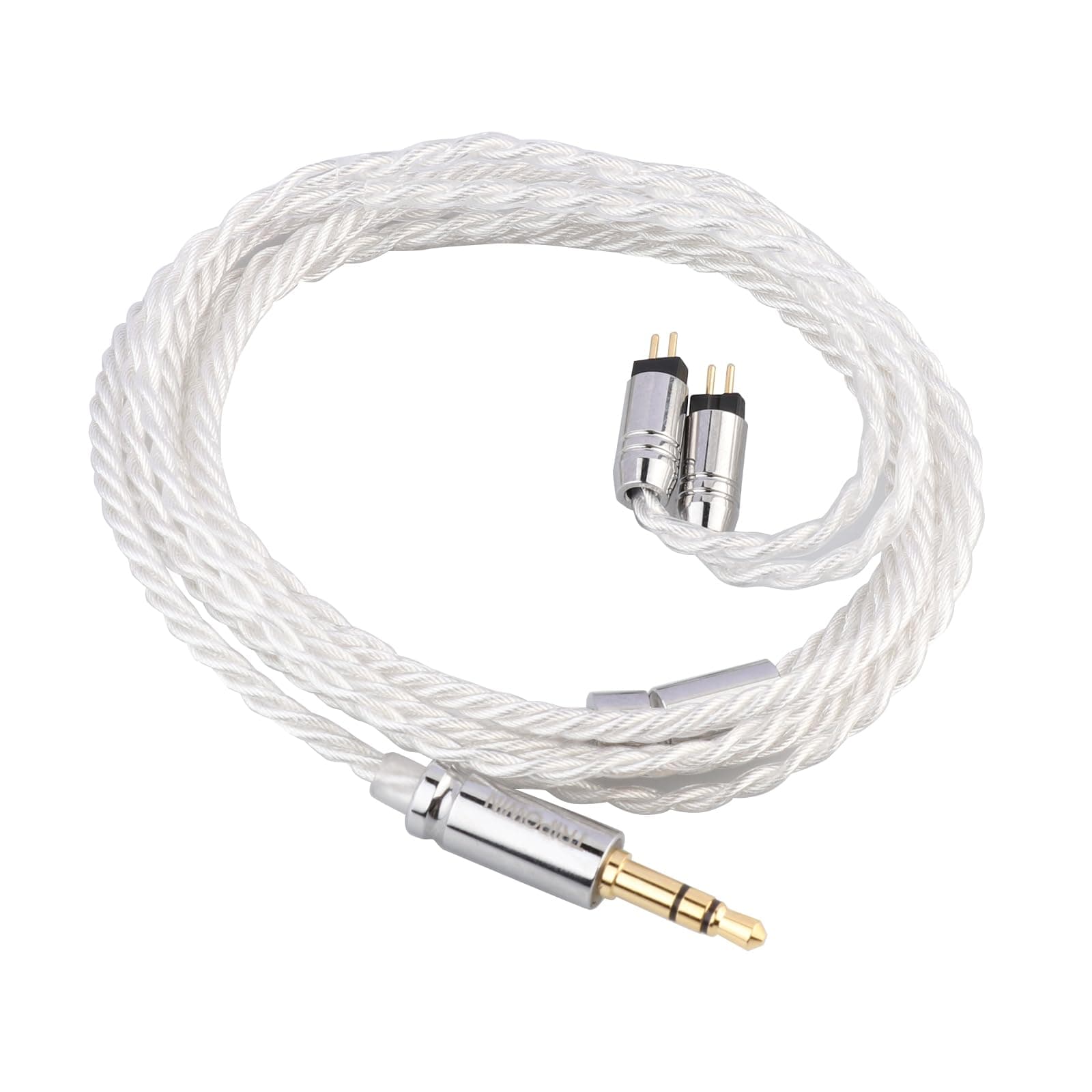 Linsoul Tripowin Solstice 26AWG Silver-plated Copper HiFi IEM Cable for In Ear Monitor, for 7hz Zero Dioko T2 T3 PLUS Wan'er Cadenza QKZ HBB (2pin-0.78mm, 3.5mm)