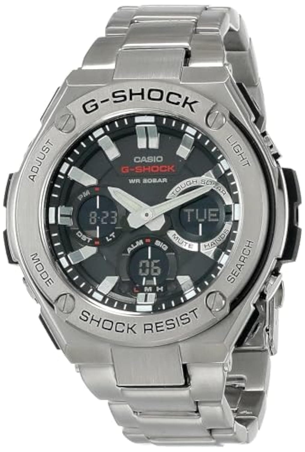 Men's G-Shock GSTS110D-1A Silver Stainless-Steel Quartz Sport Watch