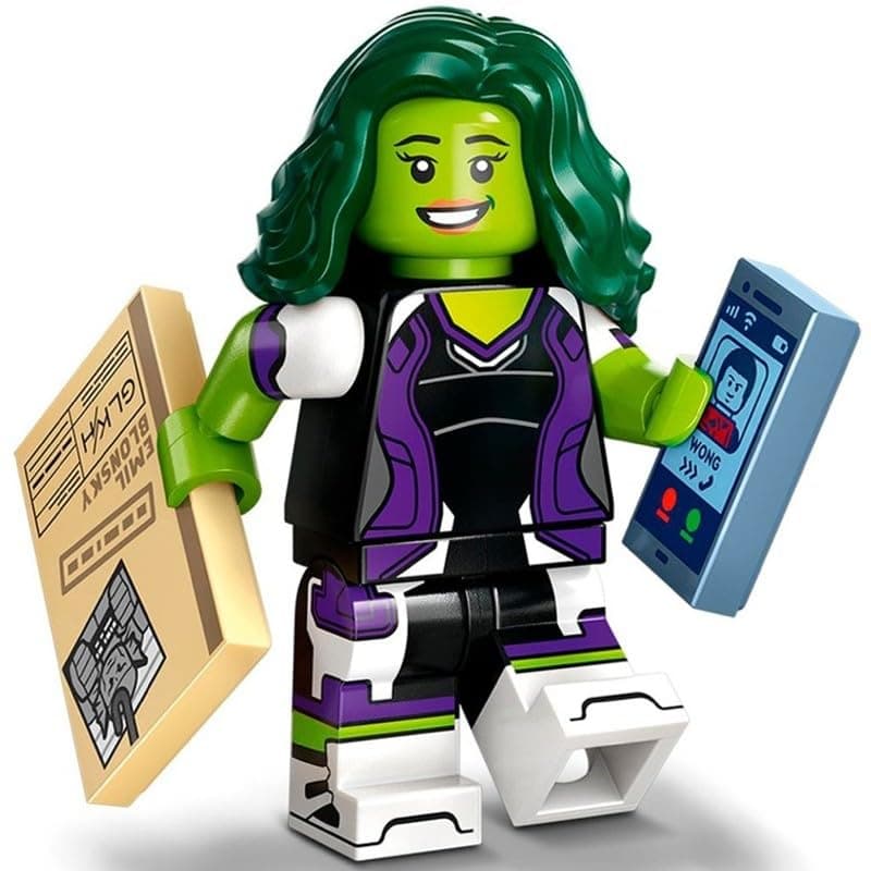 Marvel Series 2 Minifigure: She-Hulk with Purple Maleficent Cape - Superheroes 71039, Brown