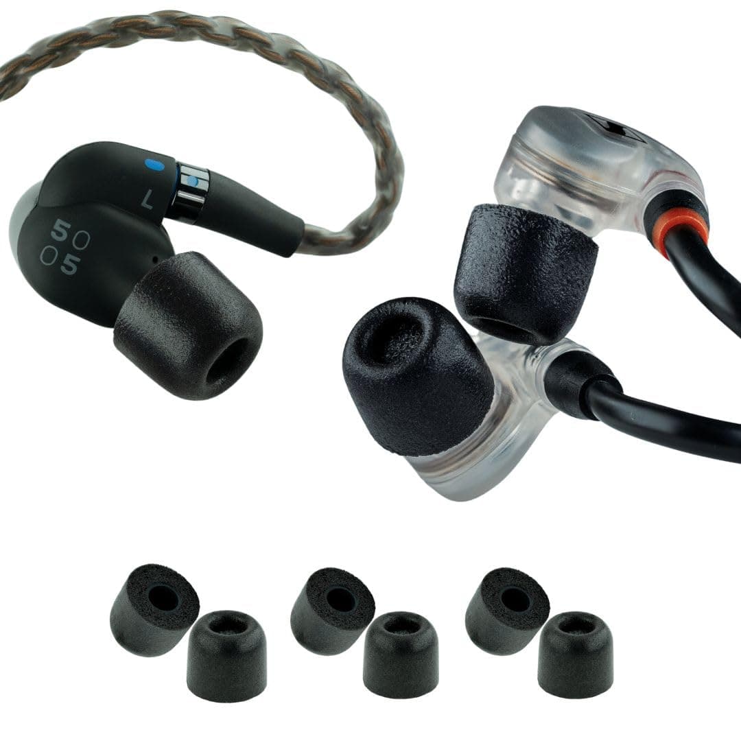 COMPLY T-500 Memory Foam Replacement Earbud Tips For KZ ZS10, ZSN, AS10, ZSX, STARFIELD, FH7, FIIO, MOONDROP And More Earphones (Assorted, 3 Pairs), Wireless