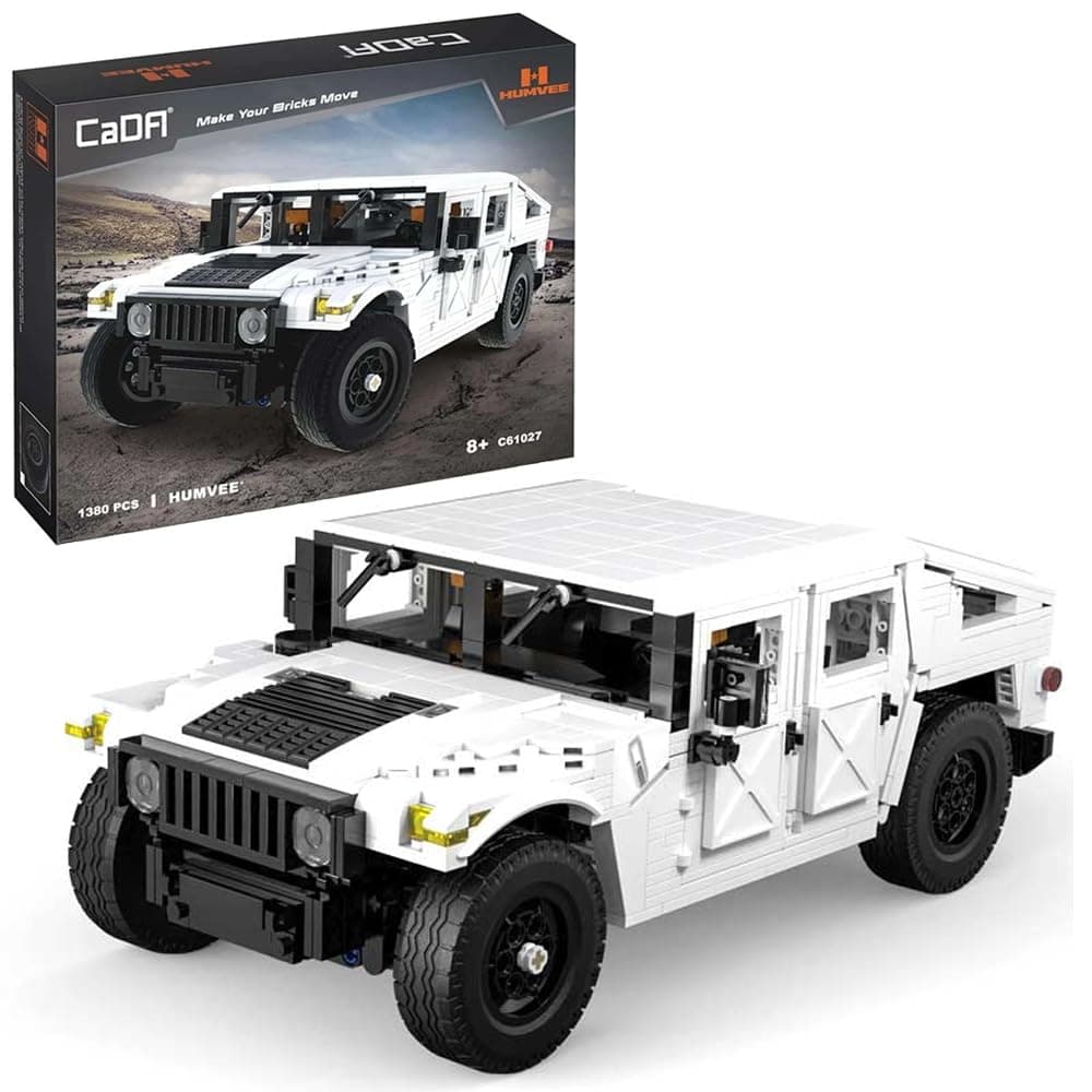 Humvee 1:12 Scale Off-Road Vehicle Model – Authentic Collectible Car Building Kit – 1380 Pieces – Perfect for STEM Learning