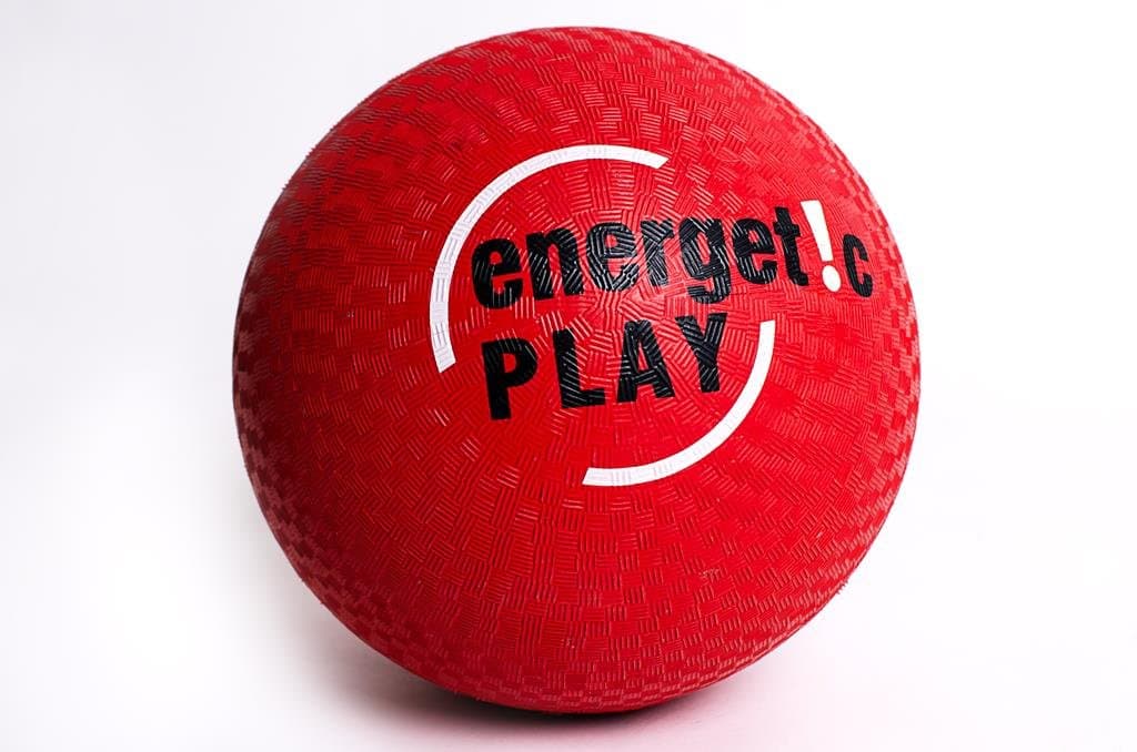 Energetic Play Playground Kickball - Traditional 10 Inch Red Rubber Ball