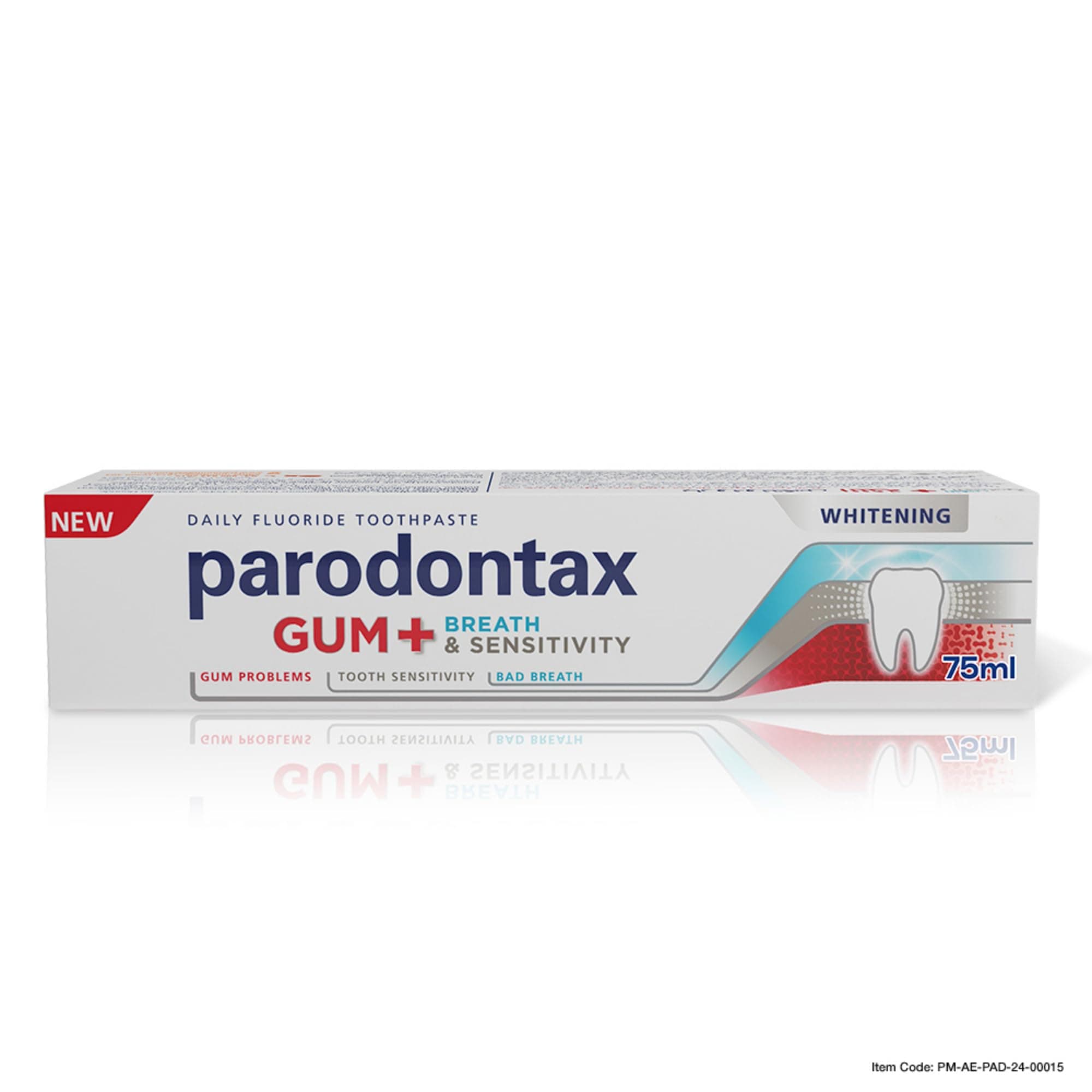 Parodontax, Toothpaste, Gum, Breath and Sensitivity, Daily Fluoride, Extra, Deeper Clean Every Day, Formulated for Gum Problems, Tooth Sensitivty, Bad Breath, 75 ml