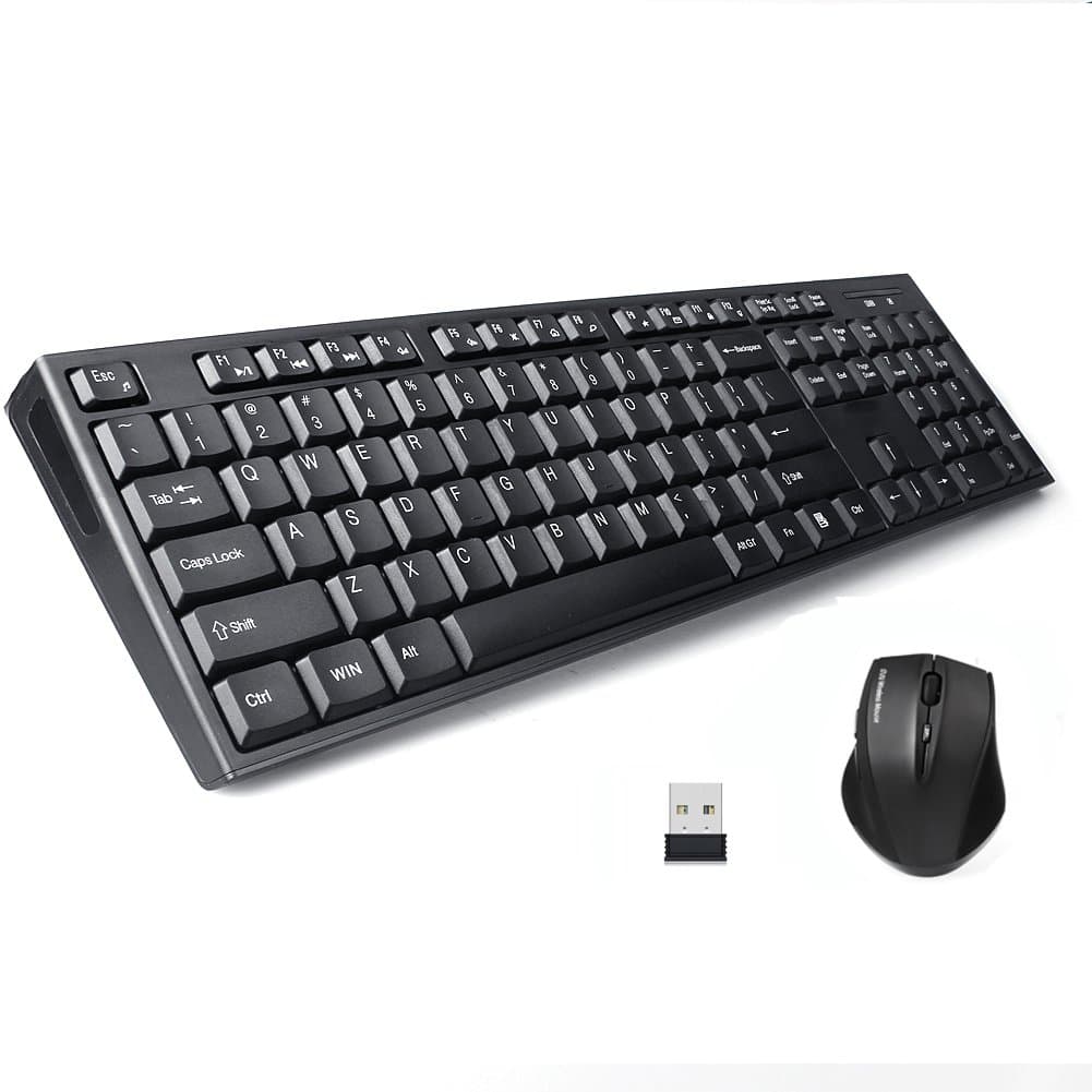 Uhuru Keyboard and Mouse Combo Wireless, Full-Sized Wireless Keyboard Mouse Combo for Computer, Tablet, Laptop, Smart TV
