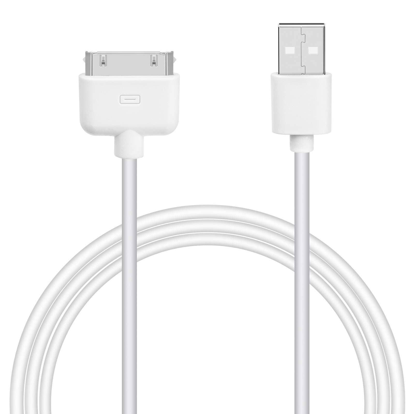 iPhone 4s Cable USB Sync and Charging Cable for iPhone 4 4s 3G 3GS iPad 1 2 3 iPod Touch Nano 30 Pin Charger Cord Dock Adapter Data 3.3 Feet (White)