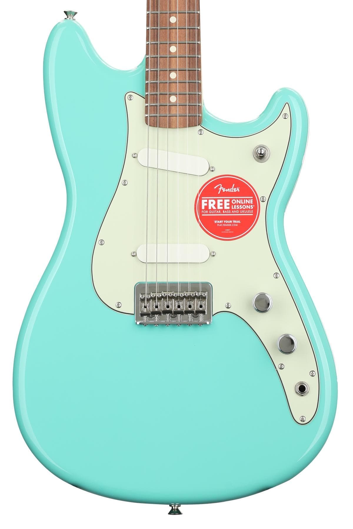 FenderPlayer Duo-Sonic SS Electric Guitar, with 2-Year Warranty, Sea Foam Green, Pau Ferro Fingerboard