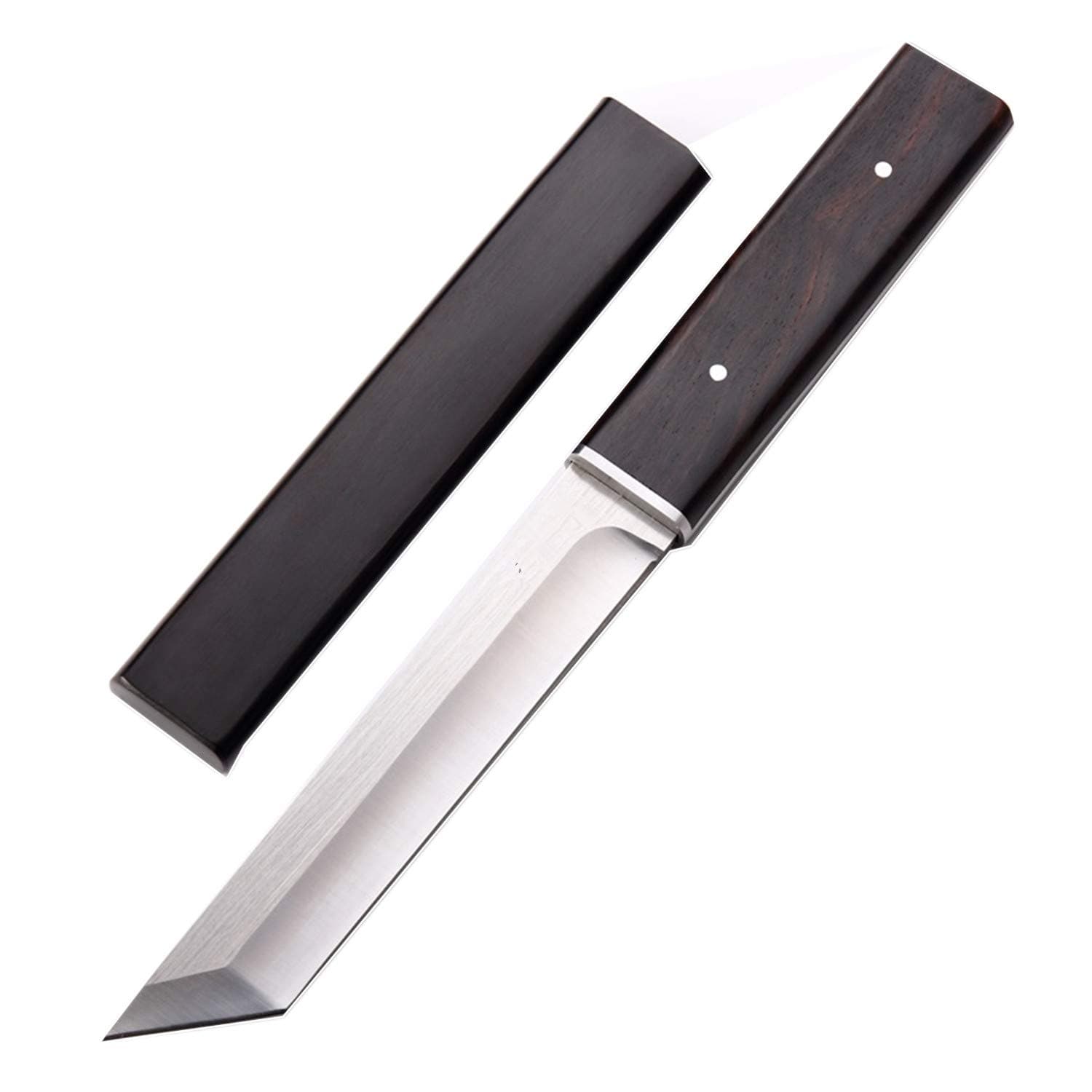 NANQUAN CAALO JU D2 Blade Full Tang Survival Camping Knife Ebony Handle Hunting