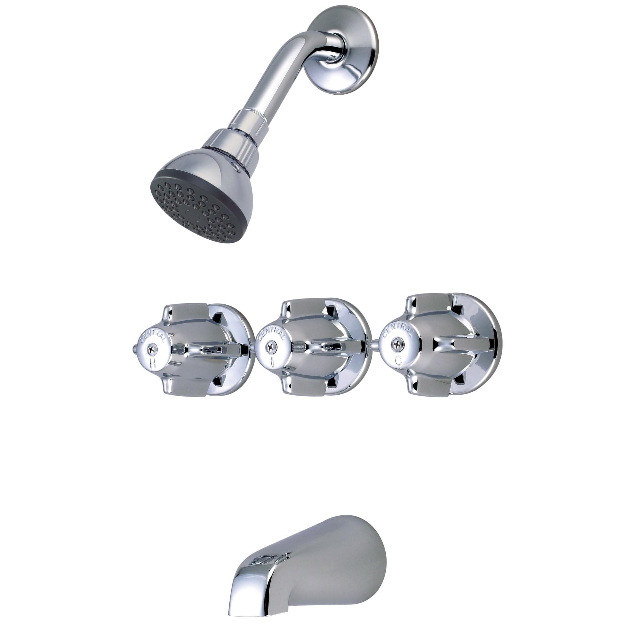 0968-Z Three Handle Tub & Shower Set in Chrome