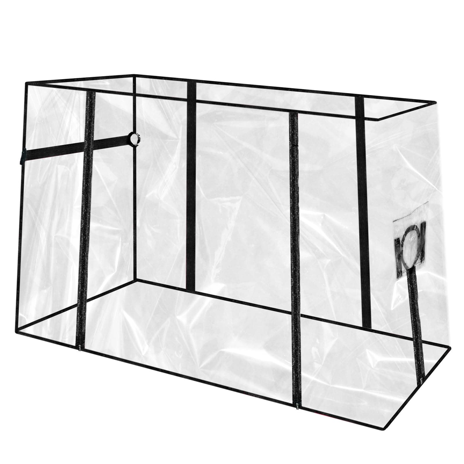 Clear Folding Wagon Rain Cover for Camping, Garden, and Storage - Collapsible Cart Cover (Trolley Not Included)