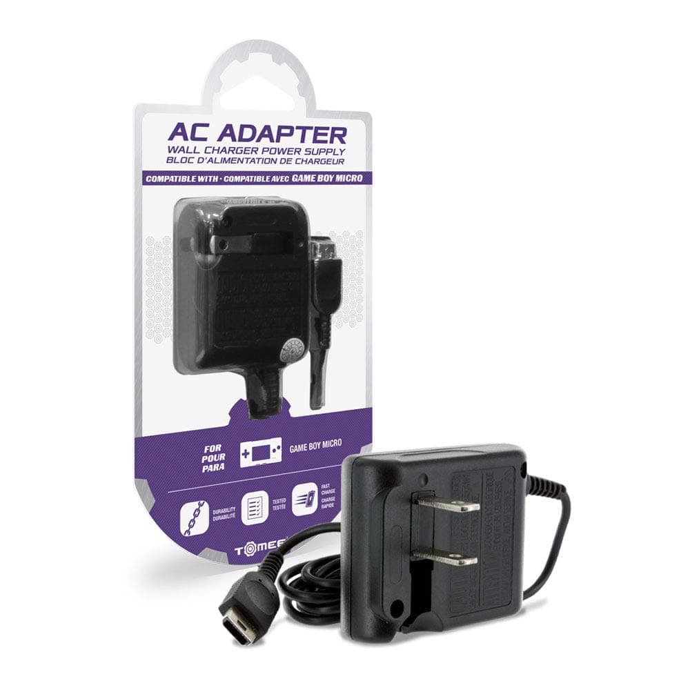 Tomee AC Adapter for GameBoy Micro – Replacement Charger, Fold - Away Plug, Travel-Friendly Design for Game Boy Micro