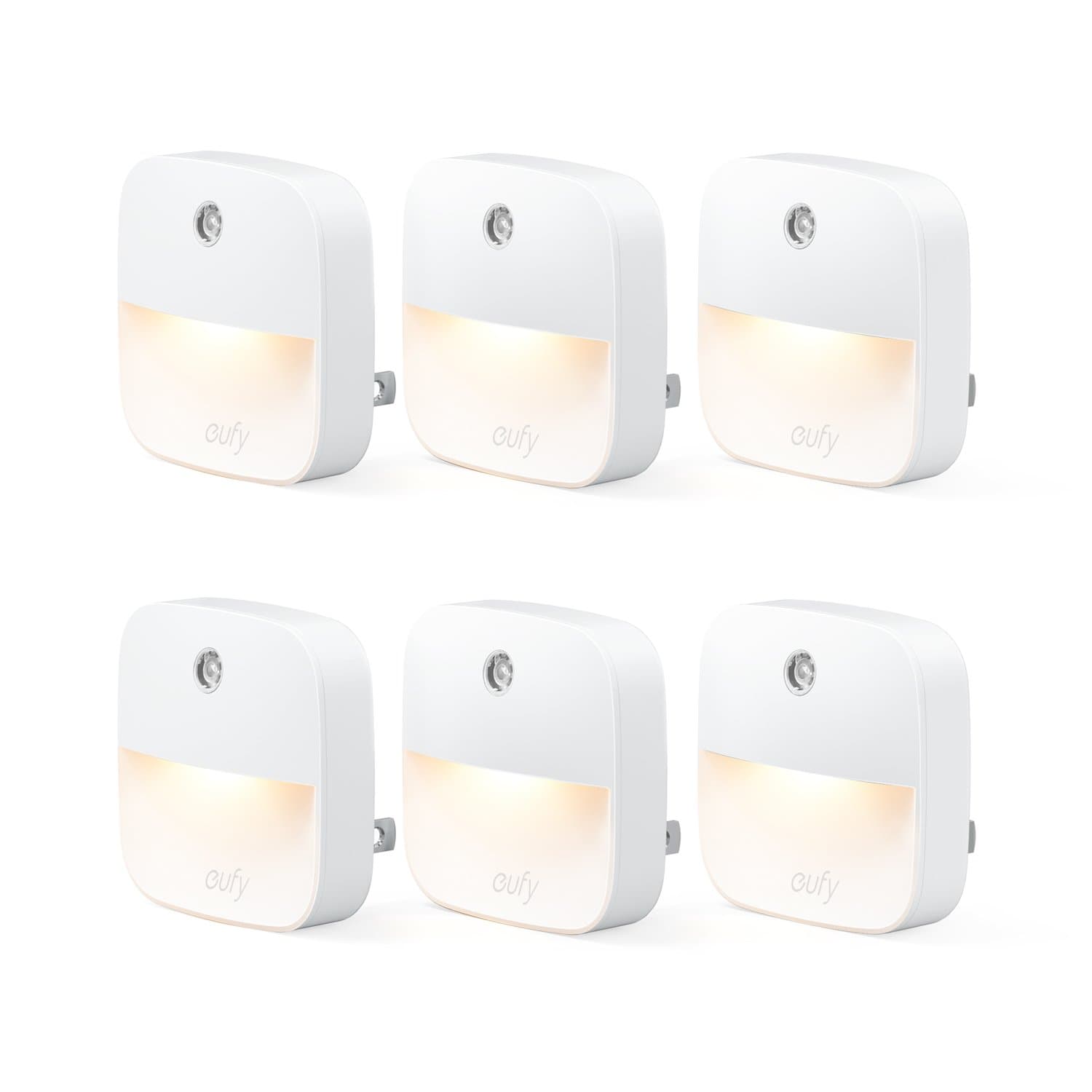eufy 6-Pack Lumi Plug-In Night Lights, Automatic, Ivory