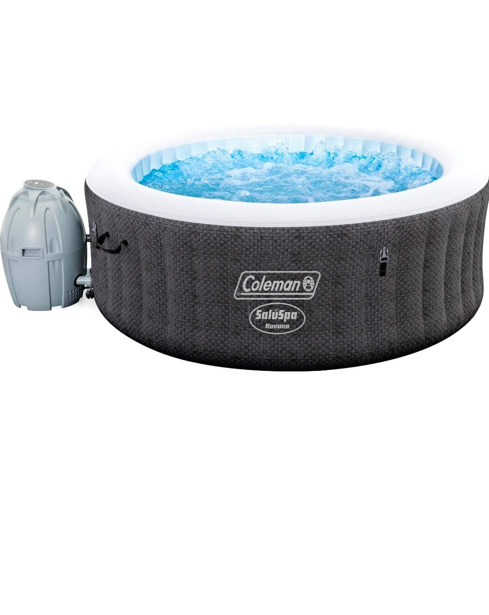 Coleman Saluspa 71" x 26" Havana AirJet Inflatable Hot Tub with Remote Control, 2-4 Person