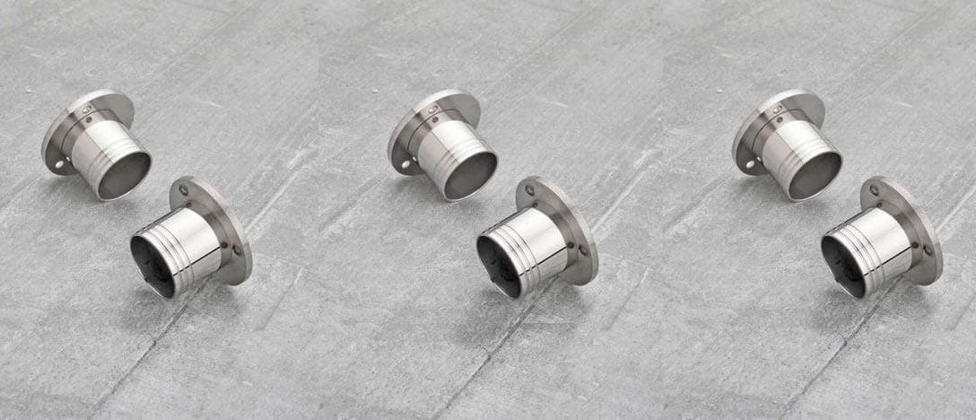 RICHomeStore Stainless Steel Curtain Bracket, 6 x 4 x 4 cm, Silver, Pack of 3